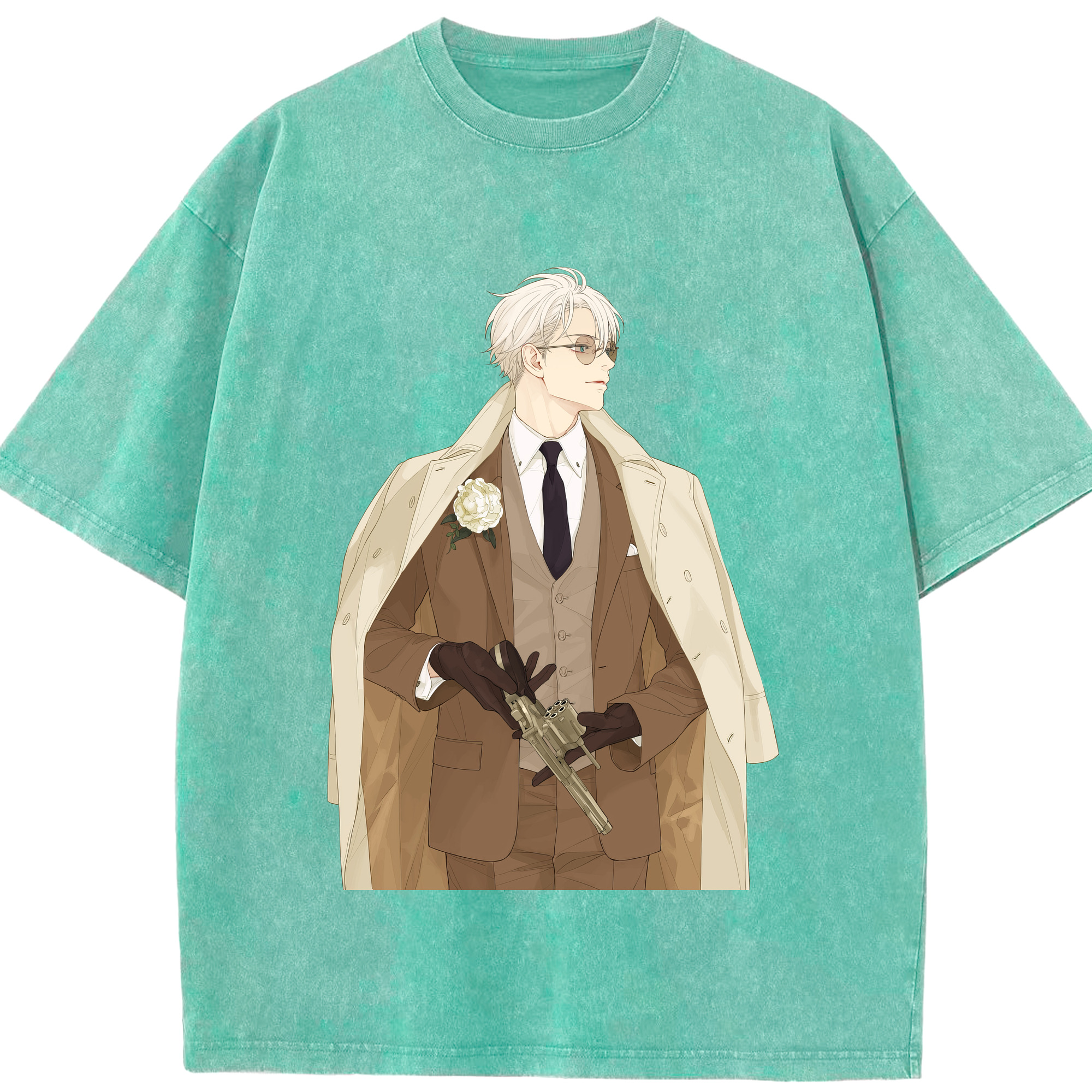 （画像用） 呪術廻戦 Jujutsu Kaisen 綿100% ヴィンテージ風 半袖Tシャツ（フロントプリント）